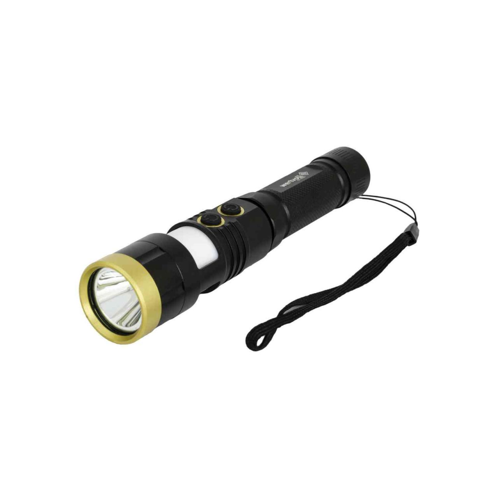 Фонарь магнитный WERTVOLL 8 режимов LED+WHITE/RED/BLUE IP44 Li-ion 2000 mAh/t 7000 K/300 lum AL 157х32 мм RX-8