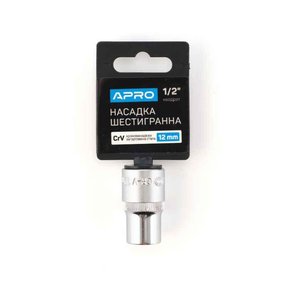 Насадка шестигранная CrV ½ 12мм Apro