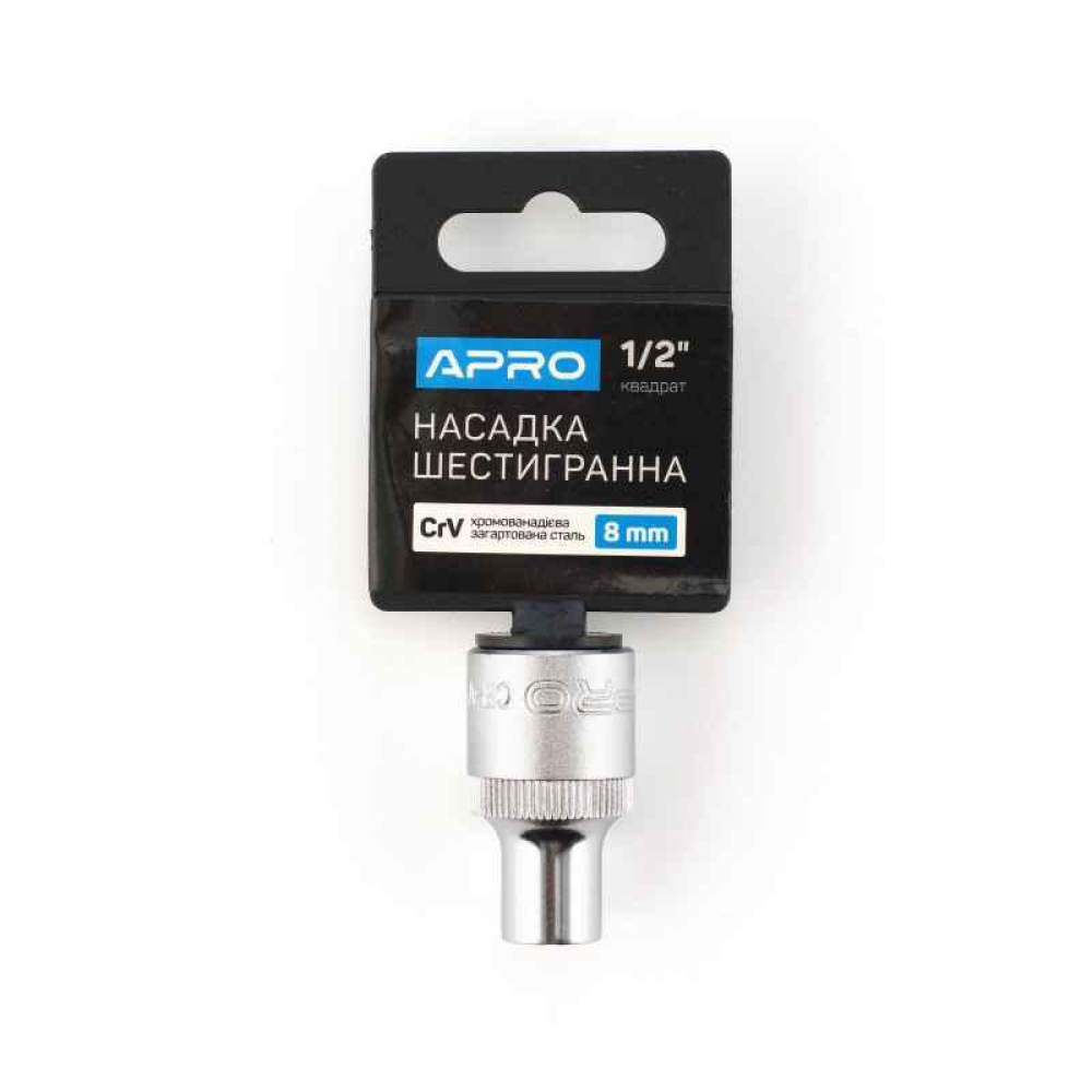 Насадка шестигранна CrV 1⁄2 8 мм Apro
