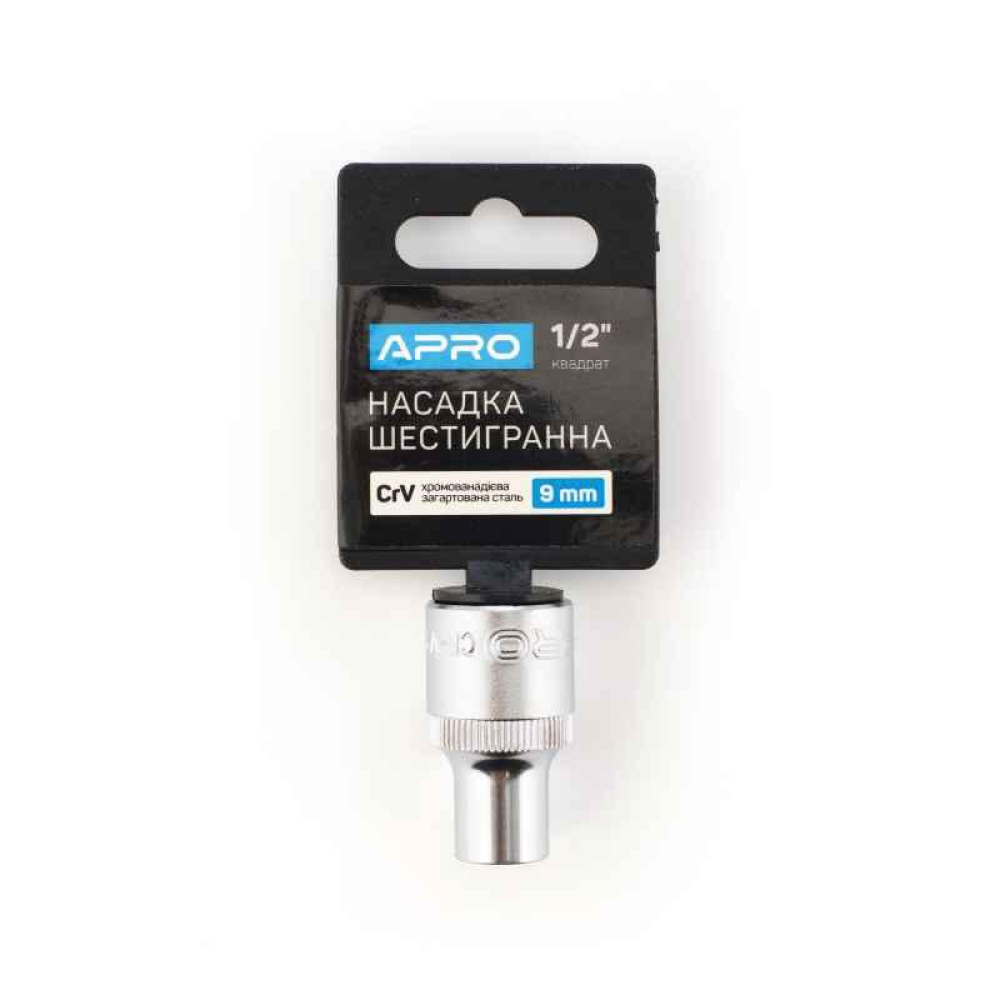 Насадка шестигранна CrV 1⁄2 9 мм Apro