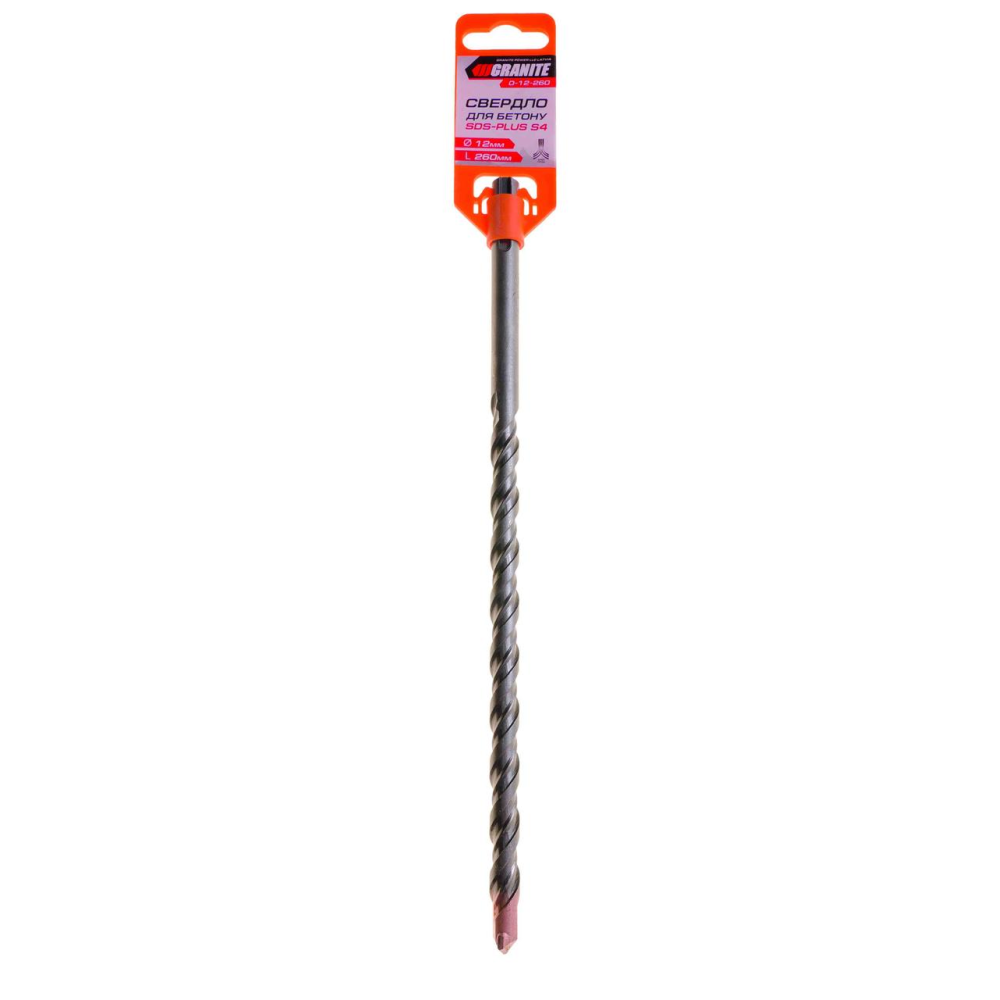Свердло для бетону SDS-PLUS S4 12* 260 мм GRANITE