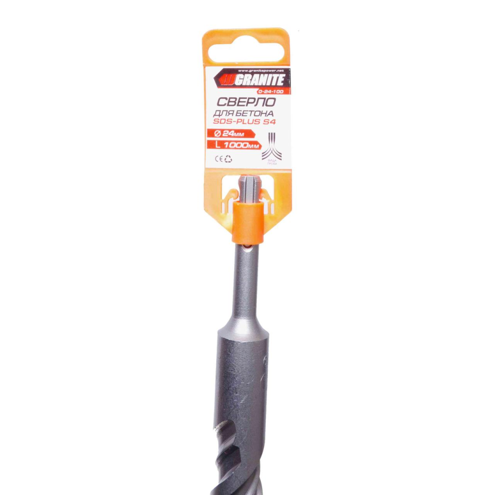 Свердло для бетону SDS-PLUS S4 24*1000 мм GRANITE