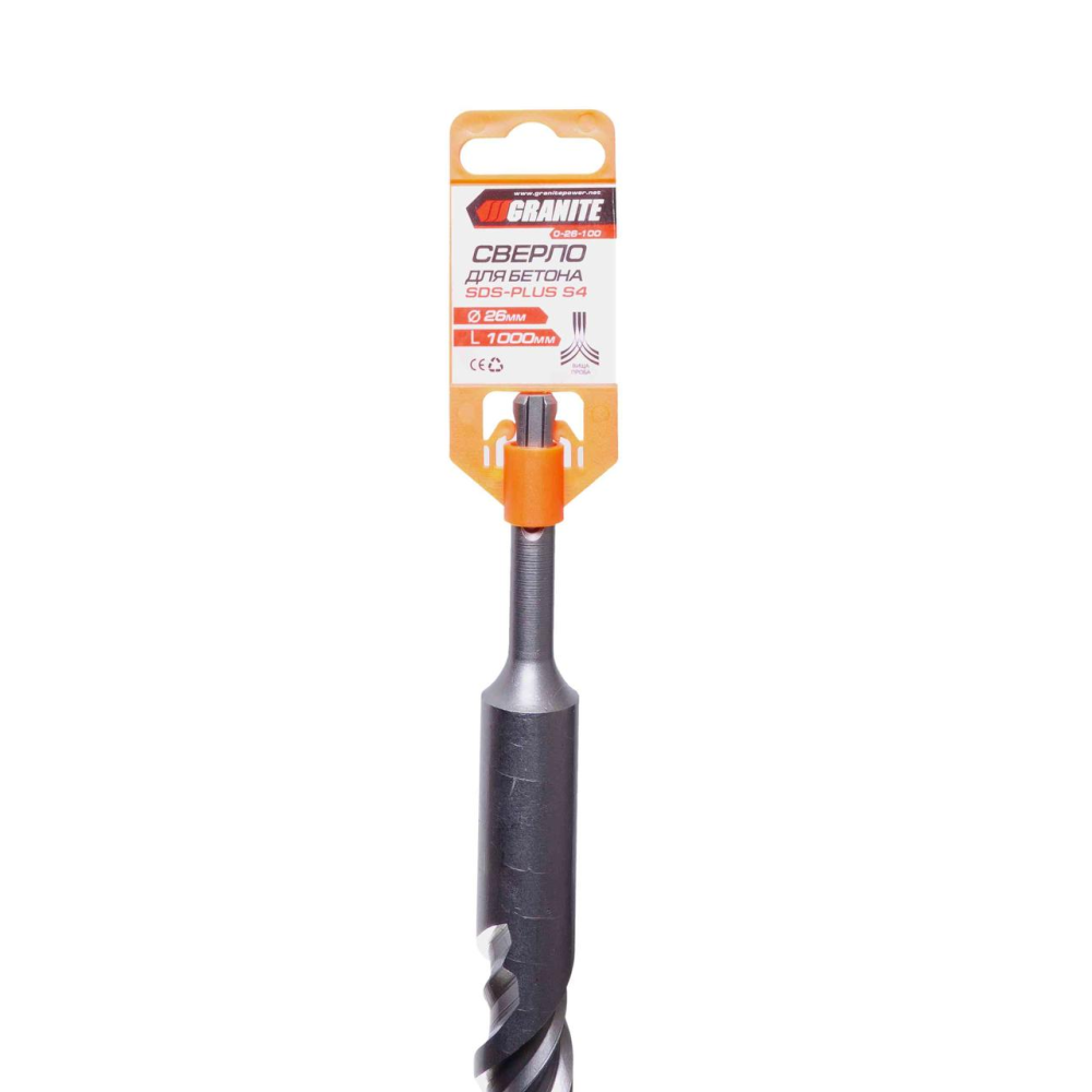 Свердло для бетону SDS-PLUS S4 26*1000 мм GRANITE