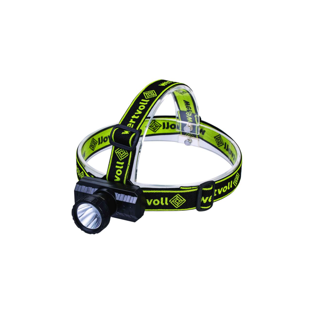 Фонарь налобный WERTVOLL 3 режима LED IP44 Li-ion 600 mAh/t 8000 K/90 lum ABS 71х62х37 мм RX-8011