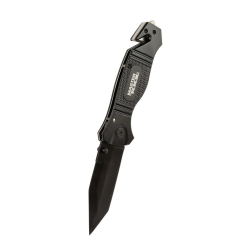 Ніж складаний MASTERTOOL “ELMAX“ 207х37х16 мм чорне неіржавке лезо алюмінієва ручка стропоріз склобо